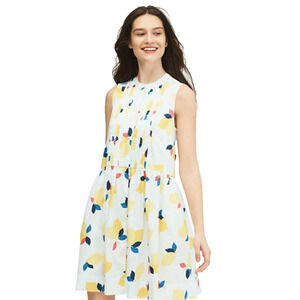 Kate Spade Lemon Zest Whimsical Preppy Maximalist Cottagecore Shirt Dress Small‎